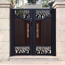 단독주택대문 철대문 주물 철문 마당 옥외 야외 가든, F