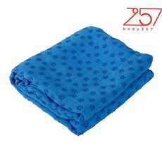 바디257 요가타월 490g 블루 요가수건 홈트 홈트레이닝