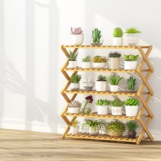 우드 접이식 화분 선반, 5단