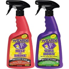 마법사 미스트-엔-샤인 디테일 스프레이 및 닦아내기 빠른 디테일러 - 유리 크롬 페인트 플라스틱 매트 마감을 위한 다목적 고광택 마감 워터리스 22온스, 마법사 미스트-엔-샤인 디테일 스프레이 및 닦아내기 빠