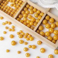 싼비즈 [5617-03]웅황주사 옐로 라운드볼 6/8/10mm 1개