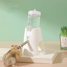 키밍 햄스터 급수기 거치대 세트 물병 다람쥐 스탠드_ 20267666EA, 화이트