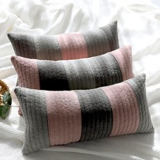 Mienne三色棉布午睡蕎麥枕, 粉紅色