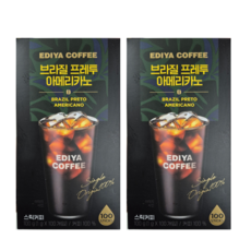 이디야 브라질 프레투 아메리카노, 2개, 100개입, 1g