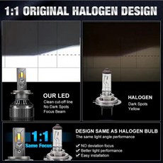 호환 YHKOMS H4 H7 Canbus LED 5585 CSP LED H1 H8 H9 H11 9005 HB3 9006 HB4 400W 120000 LM 자동 LED 램, 01 6000K, 05 H7, 01 CHINA