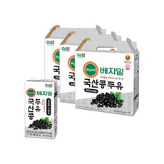 베지밀 국산콩 두유 검은콩 고칼슘, 190ml, 48개