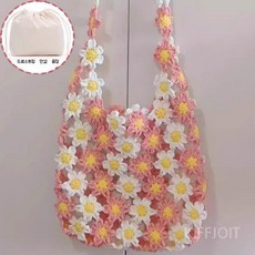 제니오숲 꽃가방 코바늘 뜨개질DIY, E. 안감 포함  소재 패키지