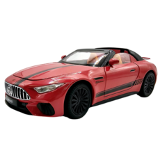 메르세데스 벤츠 SL63 컨버터블 1:22 다이캐스트, 레드, 1개