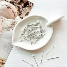 헤세드 (DIY) 화이트실버 T자핀 T핀 비즈공예 부자재 (약200개), 1세트, 20mm