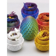교육용3D프린터출력물 입체홀로그램드래곤 장난감, 1개, 블루 그린 11cm 알+30cm 용