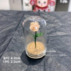 납골당꾸미기 미니어처 장미 유리돔 미니어쳐 화분, 1개, 기본 색상