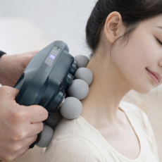 스테아 근막 마사지건 30단계 12mm 속근육 진동 마사지기, 다크그린