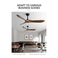 42인치 천장선풍기 프리미엄 모델 리모컨 실링팬 무소음 저소음 천장팬 원목무늬 블랙월넛, 42인치(108cm) 블랙월넛