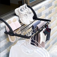 접이식 빨래 건조대 미니 원룸 창틀 베란다 걸이 행거 양말걸이 포함 L N089