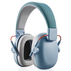 조절 가능한 소음 방지 귀마개 머리 착용형 감소 보호 안전 청력, 02 Blue