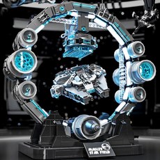 중국레고 호환 블럭 테크닉 자동차 해적선 공룡 에펠탑 페라리 조립 블록 UFO 비행 접시 빌딩, 밀레니엄 팔콘 (1196pcs 조명)