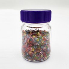 크리스탈 믹스 레인보우 스프링클 40g 선물 베이킹 사각 조각믹스 데코 장식, 1개