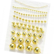 공예 유니아트 원구슬체인줄-비즈롤, 금색, 8005