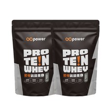 GOpower 濃縮乳清蛋白 芝麻拿鐵, 500g, 2包