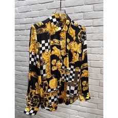 TOP_KOREA 正韓CF MELLENIUM 抗皺免燙緞面宮廷風長襯 D1252, 1個, 白金,M