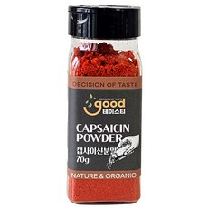 굿테이스티 캡사이신 분말 70g 가루 매운맛 소스 향신료 시즈닝 파우더, 1개