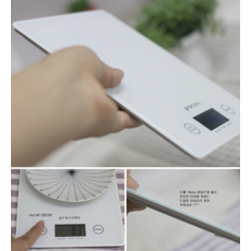 나노슬림 강화유리탑 디지털 전자저울 (g kg 모두가능 탑글라스 전자저울), 블랙, 1개