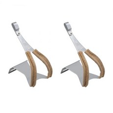 MKS 미카시마 제작소 자전거 토우 클립 TOE CLIP STEEL w leather 토우 클립 철, 1.5C