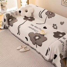 고양이 발톱 방지 소파 커버, 180x200 (1인용), 잉글리시 플라워 브라운