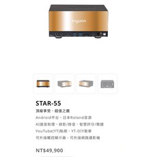 Inyuan STAR-55 家庭KTV伴唱機 Android系統 日本Roland音源 AI語音助理 YouTube點歌 可外接螢幕