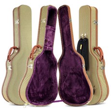 기타 하드케이스 통기타 가방 클래식 충격흡수 어쿠스틱 케이스 숄더, 19. 40/41인치 퍼플 벨벳 백팩