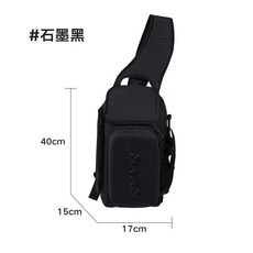 RVVR 多功能戶外釣魚路亞包 中型腰包 2024款 側背包, 24款黑色肩包