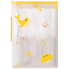 WO-ZUN 卡通透明自封袋【5個裝】磨砂拉鍊旅行收納袋 密封整理分裝袋 衣服內衣防水分裝便攜夾鏈袋