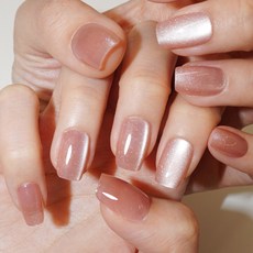 핑거힐 핑거프레스 네일팁 미러 XS, 1개, 06.더스티로즈