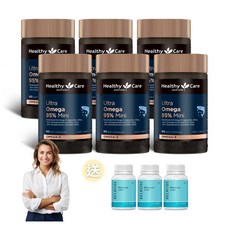 Healthy Care 超級Omega-3 95% 迷你魚油膠囊 6入組 (60顆/入), 1個, 6罐x60顆