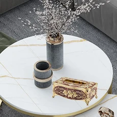 럭셔리 단단한 나무 티슈 박스 거실 종이 상자 가정용 검은 사무실 커피 테이블 책상 장식, 01 as shown, 01 CHINA