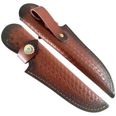 스타일 휴대용 칼집칼 커버 레트로 조각 소가죽 접이식 칼 가죽 야외 도구 칼집, 1개, 10. 05