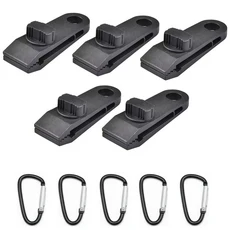 5개 캠핑 타프 클립 클램프 캔버스 헤비 듀티 잠금 텐트 고정 풀 어닝 번지 코드 자동차 조임용 야외용, 5 pcs, Set C