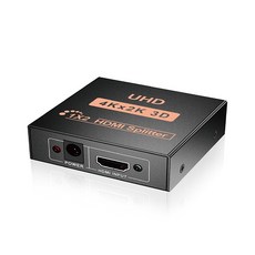 一進二出HDMI分配器 一分二HDMI同屏器 高清視頻分頻器，支援同屏顯示，高清視頻傳輸, 1個