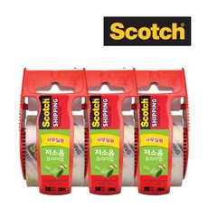3M 스카치 프리미엄 포장용 저소음 테이프, 3개