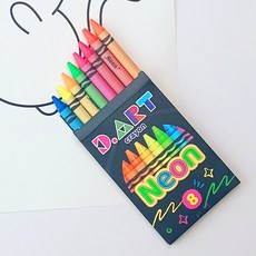 형광 크레용 어린이집 답례품 선물 크레파스, 24개, 8색