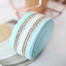 리본빌 프렌치 레인보우 토숀 리본, 1개, 민트스카이 5마