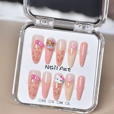 DFMEI 透明盒裝穿戴甲實體店擺攤美甲甲片成品美甲貼片假指甲可拆卸, 1個, 1g, SG907:袋裝M【透明盒裝工具包款】