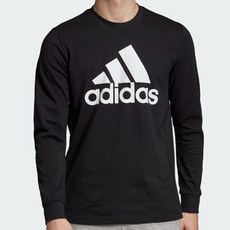 adidas 愛迪達 棉滌大徽標長袖 T 恤