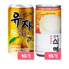 일화 미니 음료수 혼합세트 2종 10개씩(민속식혜 유자꿀물), 20개, 175ml