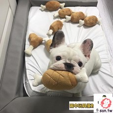 寵寵屋 寵物玩具 雞腿毛絨發聲玩具, 1個