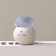 AROMAFULL 天然水晶小豆丁擴香禮盒, 1個, 天青石【好運】,精緻透明盒