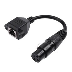 XLR3 to RJ45 커넥터 네트워크 케이블 암 수 3 핀 20cm 어댑터 컨버터 네트워크 케이블 DMX521 LED 조명 익스텐션 케이블, Female to Female