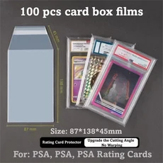 100매 투명 PSA BGS 슬랩 슬리브 완벽방수 강력 카드 브릭 필름 내구성 강력한 보호, 02 PSA