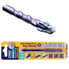 4날 4스텝 초경 육각 스텝 멀티 드릴 비트 6.5mm 만능 빗트 다용도 복합재 다목적 기리 날 팁 논프라 피스, 1개