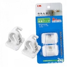 커튼봉 받침대 2p 흰색 접착식 고정 장치 벽면 부착 창문 인테리어 소품 거실, 1개, 상세페이지 참조